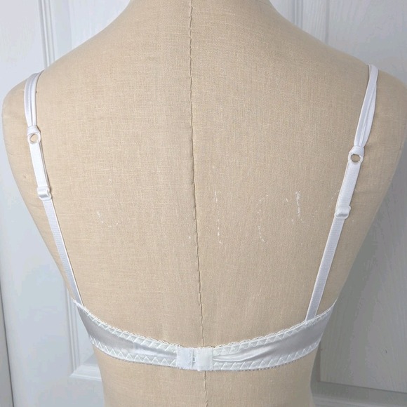 On Gossamer Underwire Bra White Lace Sheer Size 34C Lingerie Made In The‎ USA - Picture 3 of 9